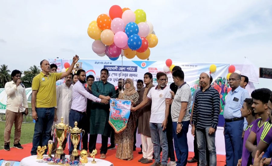 নোয়াখালীতে বঙ্গবন্ধু শেখ মুজিবুর রহমান আন্তঃ কলেজ ফুটবল টুর্নামেন্টের শুভ উদ্বোধন