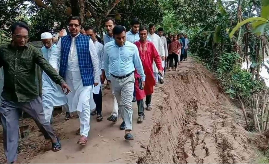 ঝিনাইগাতীর মহারশি নদীতে বেড়িবাঁধ নির্মাণের আশ্বাস দিলেন- সংসদ সদস্য এ.ডি.এম শহিদুল ইসলাম