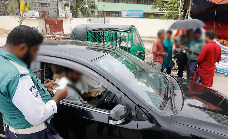 গাড়ি থামিয়ে মামলা, শাস্তি পেলেন সার্জেন্ট