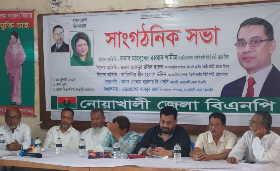 নোয়াখালীতে বিএনপির সাংগঠনিক সভা অনুষ্ঠিত