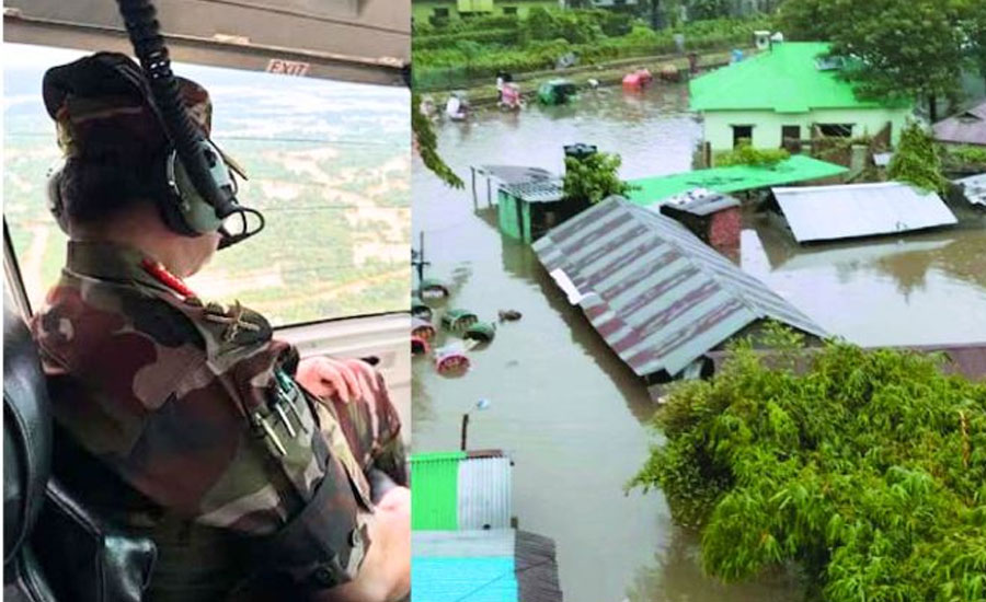 ফেনীতে বন্যাকবলিত এলাকা পরিদর্শনে সেনাবাহিনী প্রধান
