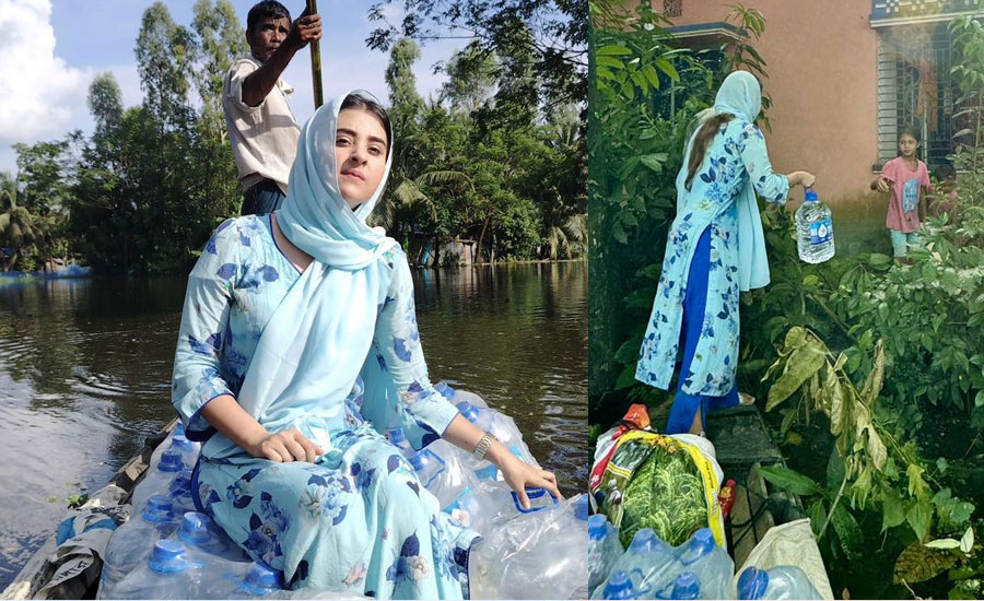 বন্যাদুর্গতদের কাছ থেকে দেখে কষ্ট দ্বিগুণ হলো বুবলীর