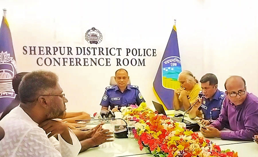 শেরপুরে সাংবাদিকদের সাথে নবাগত পুলিশ সুপারের মতবিনিময় সভা অনুষ্ঠিত