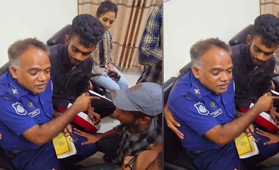 সেই পুলিশ কর্মকর্তার কাছে ক্ষমা চাইলেন শিক্ষার্থীরা