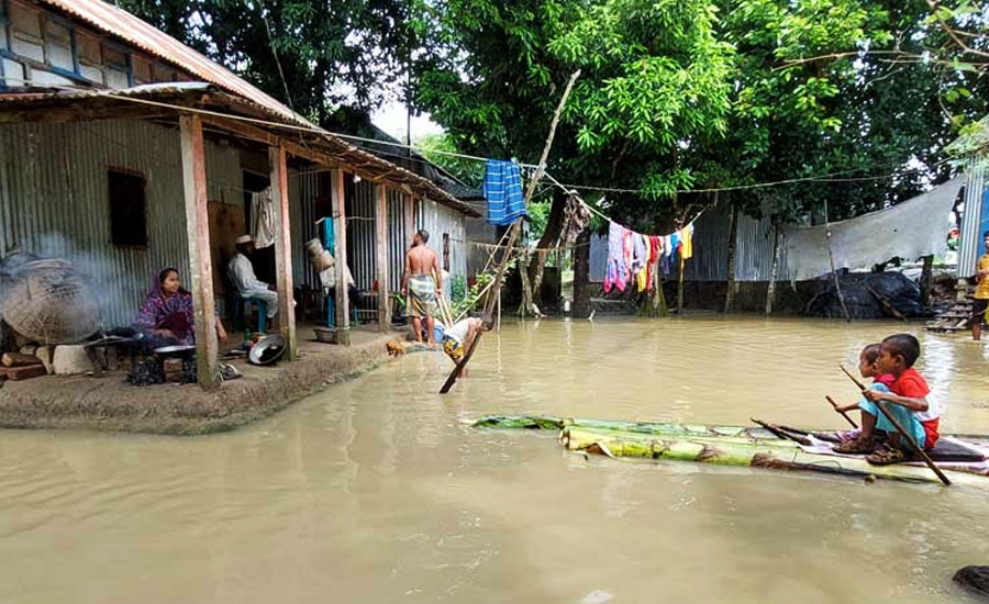 নেত্রকোণায় বন্যা পরিস্থিতির অবনতি, শেরপুরে নিহত বেড়ে ৯