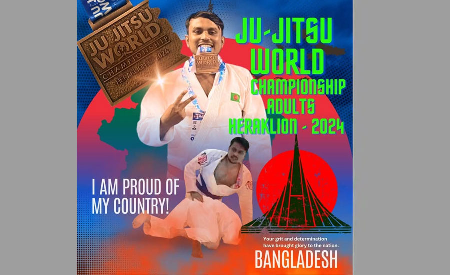 কুড়িগ্রামের সুমন গ্রিসে জুজুৎসু ওয়ার্ল্ড চ্যাম্পিয়নশিপে তাম্র অর্জন করেছেন 