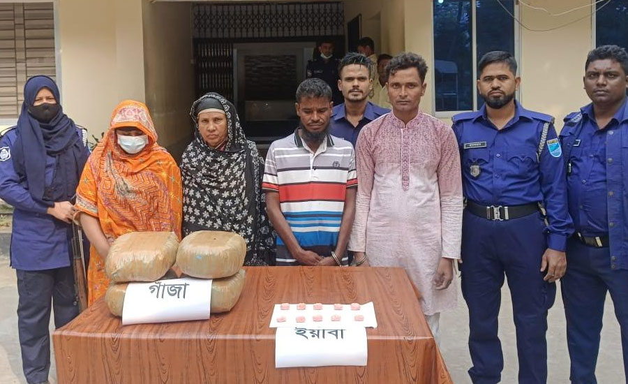 সোনারগাঁয়ে গাজাঁ ও ইয়াবাসহ আটক-৪