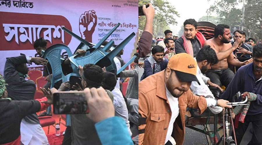 শহীদ মিনারে গণঅধিকার পরিষদের মুখপাত্র ফারুককে মারধর