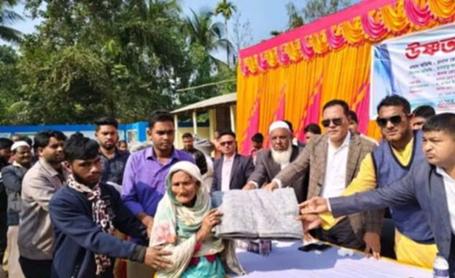 ঝিনাইগাতীতে পাঁচ শতাধিক শীতার্ত মানুষকে কম্বল বিতরণ