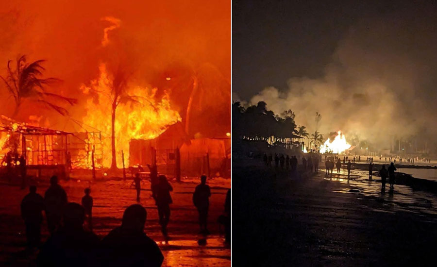 মধ্যরাতে সেন্টমার্টিনে ভয়াবহ আগুন, কয়েকটি রিসোর্ট পুড়ে ছাই
