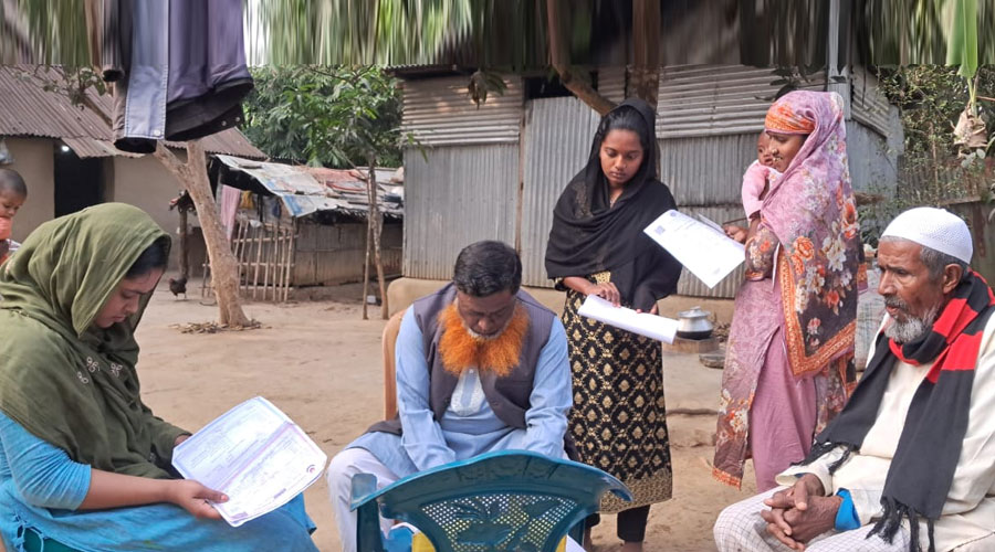 ঘাটাইলে ভোটার তালিকা হালনাগাদে বাড়ি বাড়ি গিয়ে তথ্য সংগ্রহ শুরু