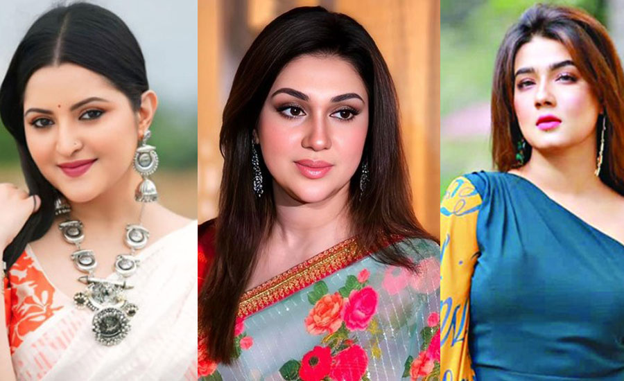জনতার বাধার মুখে অপু, যা বললেন পরীমনি ও মাহিয়া মাহি