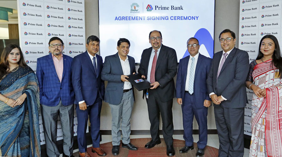 প্রাইম ব্যাংকের সেবা নিতে চুক্তি করলো ডাবর বাংলাদেশ