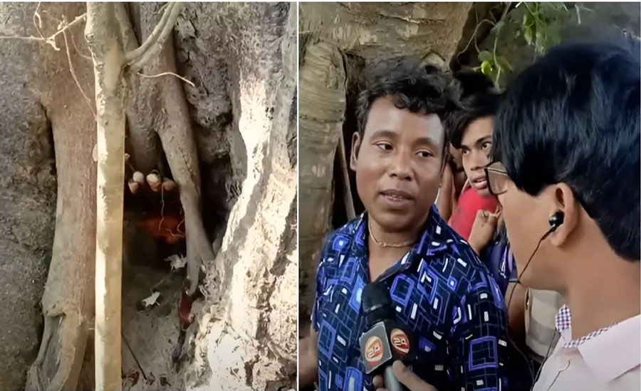 যমের জঙ্গলে বটগাছের গোড়া থেকে বেরিয়ে এলো এক অলৌকিক হাত, দাবি স্থানীয়দের