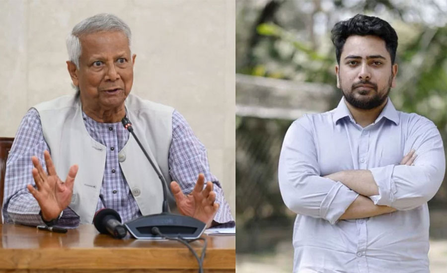 অধ্যাপক ইউনূস ‘পদত্যাগের বিষয়ে ভাবছেন’: নাহিদ ইসলাম