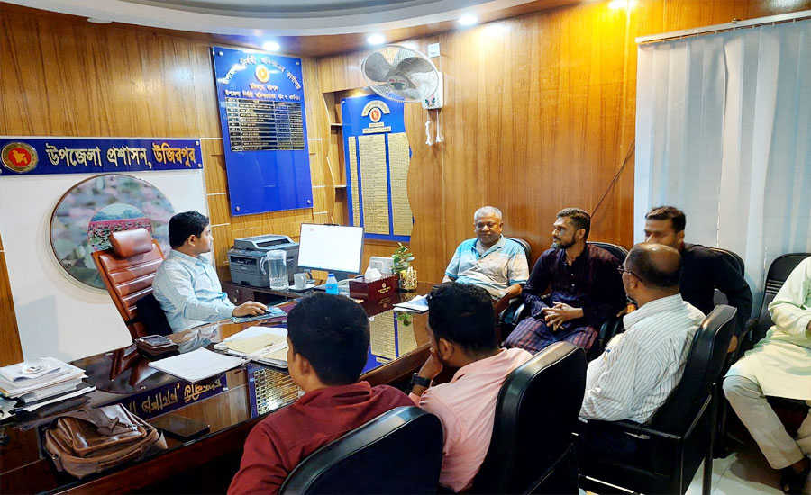 ইউএনও'র সাথে উজিরপুর প্রেসক্লাবের সাংবাদিকদের সৌজন্য সাক্ষাৎ  