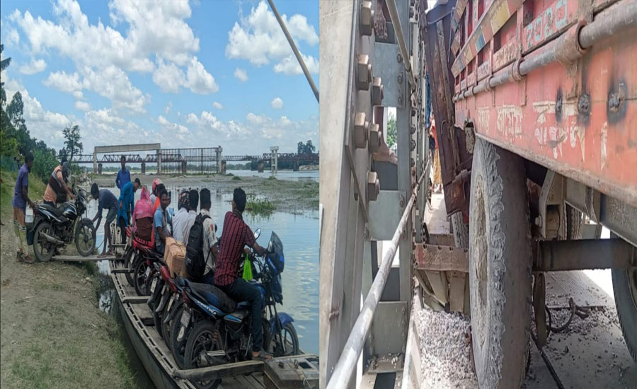 সোনাহাট সেতুর পাটাতন ভেঙে যান চলাচল বন্ধ, জনদুর্ভোগ  চরমে