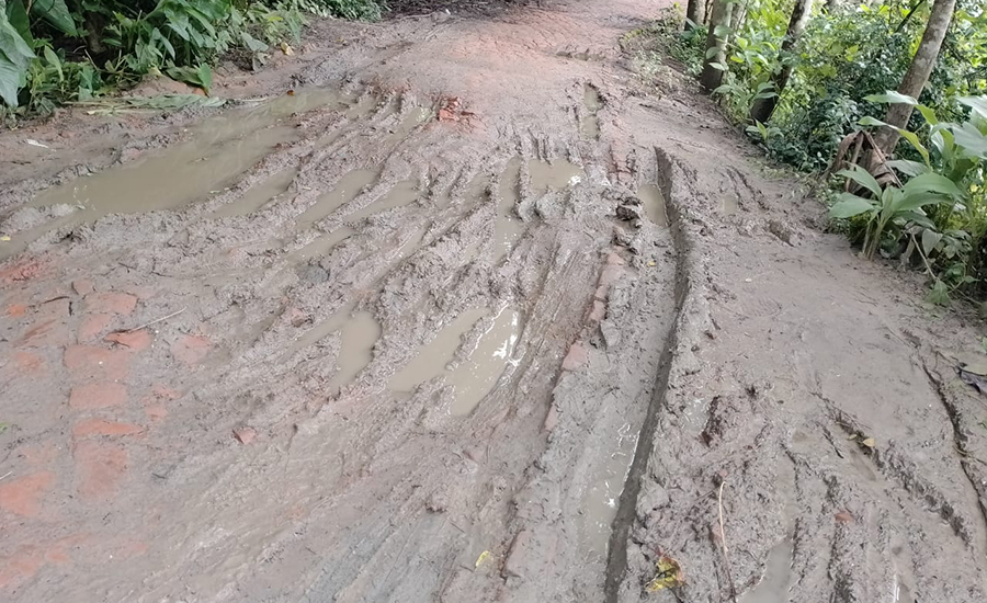 উজিরপুর পৌরসভার গুরুত্বপূর্ণ সড়কের বেহাল দশা, দ্রুত সংস্কারে দাবী পৌরবাসীর
