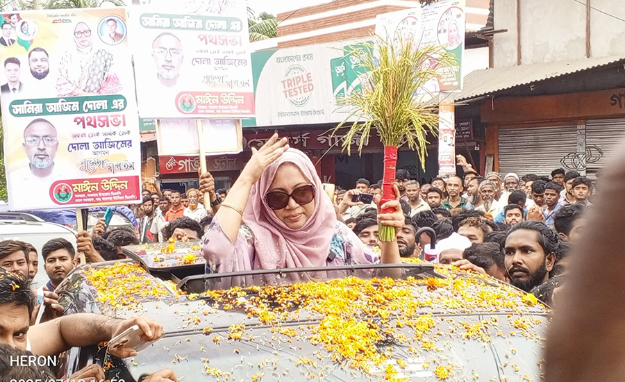 কুমিল্লা-৯ আসনের রাজনীতিতে নতুন চমক, একমাত্র নারী প্রার্থী দোলার পথসভা জনসমুদ্রে পরিণত 