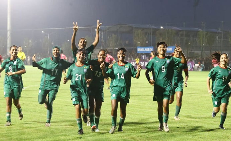 মাঠ বদল নাটকের পর শান্তির হ্যাটট্রিকে বাংলাদেশের জয়