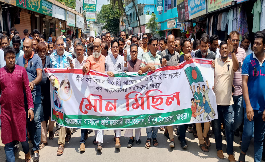 শ্রীপুর উপজেলা বিএনপি'র মৌন মিছিল ও দোয়া মাহফিল অনুষ্ঠিত