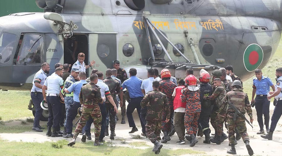 ঢাকায় বিমান বিধ্বস্তে ১৯ জন নিহত