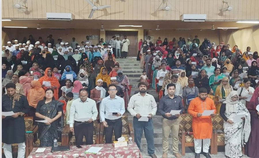 জুলাই পুনর্জাগরণে সমাজ গঠনে লাখো কন্ঠে শপথ গ্রহণ অনুষ্ঠিত 