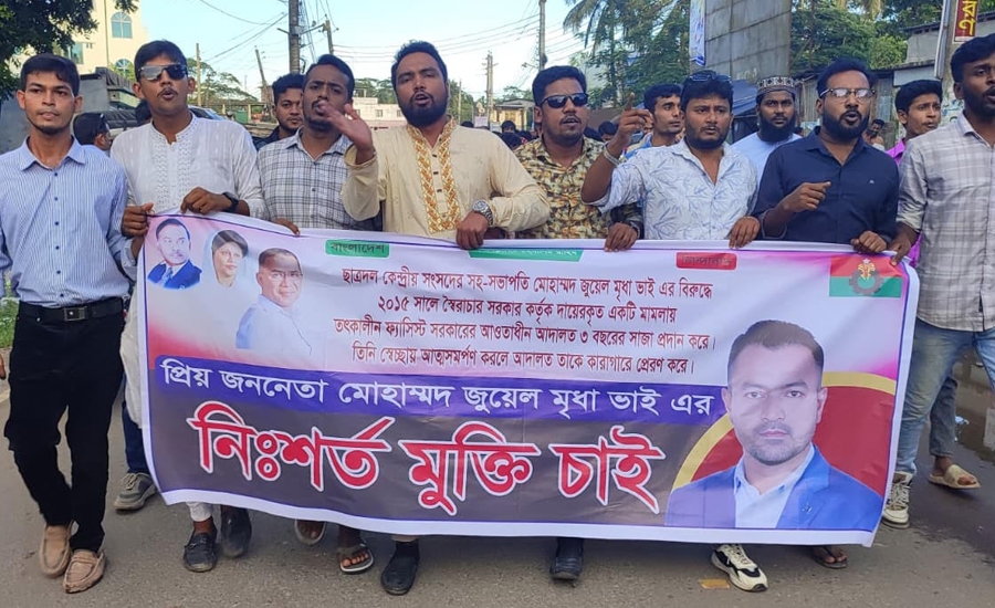 ভান্ডারিয়ায় কেন্দ্রীয় ছাত্রদল নেতার মুক্তির দাবীতে বিক্ষোভ ও সমাবেশ অনুষ্ঠিত