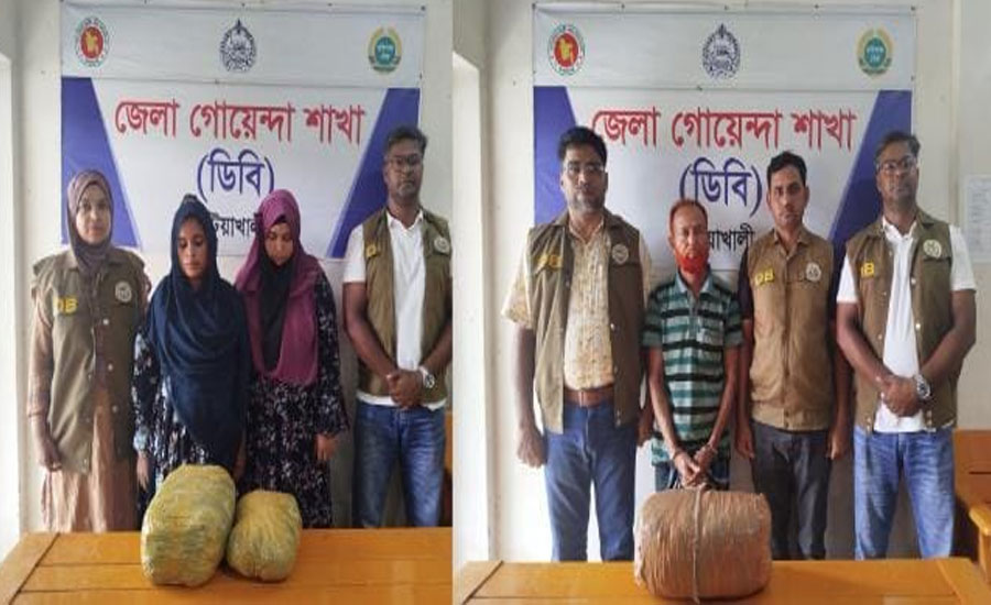 পটুয়াখালীতে ৬ কেজি গাঁজাসহ আটক ৩ 