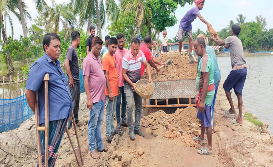 পাইকগাছায় যুবদল নেতার অর্থায়নে ২ কিলোমিটার রাস্তা সংস্কার 