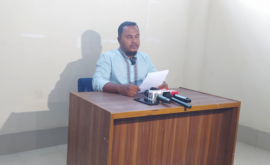 শিবগঞ্জে ভুক্তভোগী ওবায়দুরের পাল্টা সংবাদ সম্মেলন