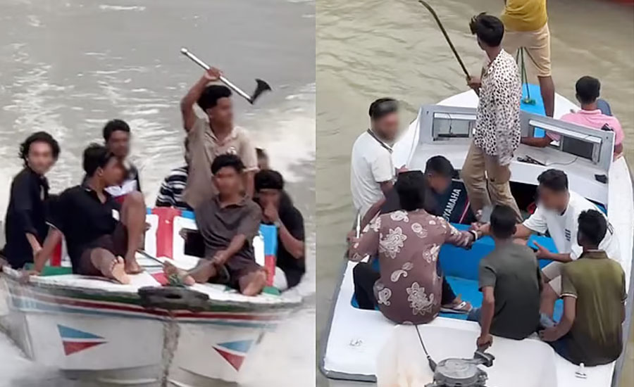 ফরিদপুরের কুমার নদে রামদা-কুড়াল নিয়ে কিশোর-তরুণদের মহড়া, কি ঘটেছিলো?