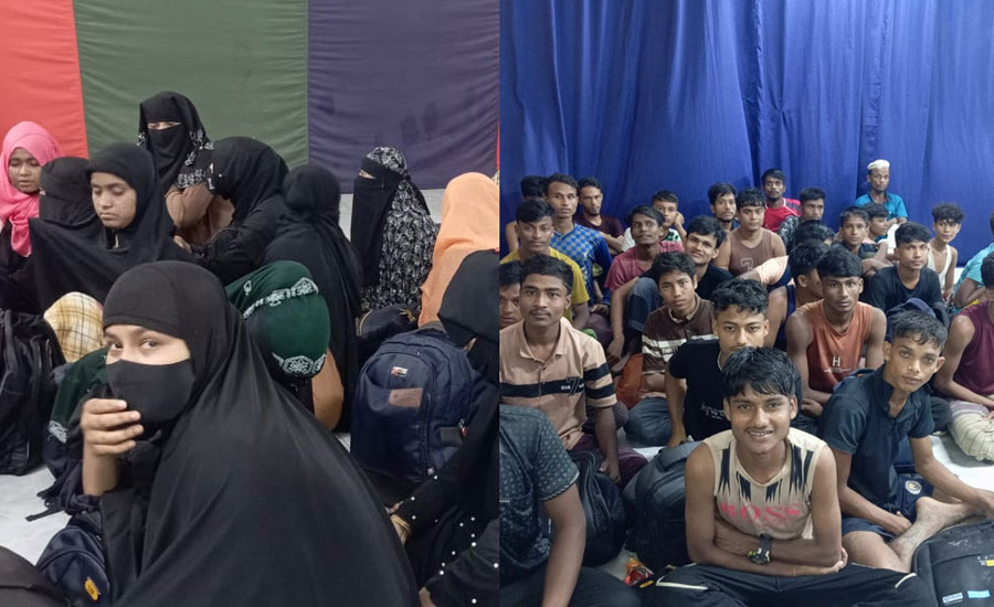 টেকনাফে মানব পাচারকারী চক্রের আস্তানা থেকে নারী-শিশুসহ ৮৪ জন উদ্ধার