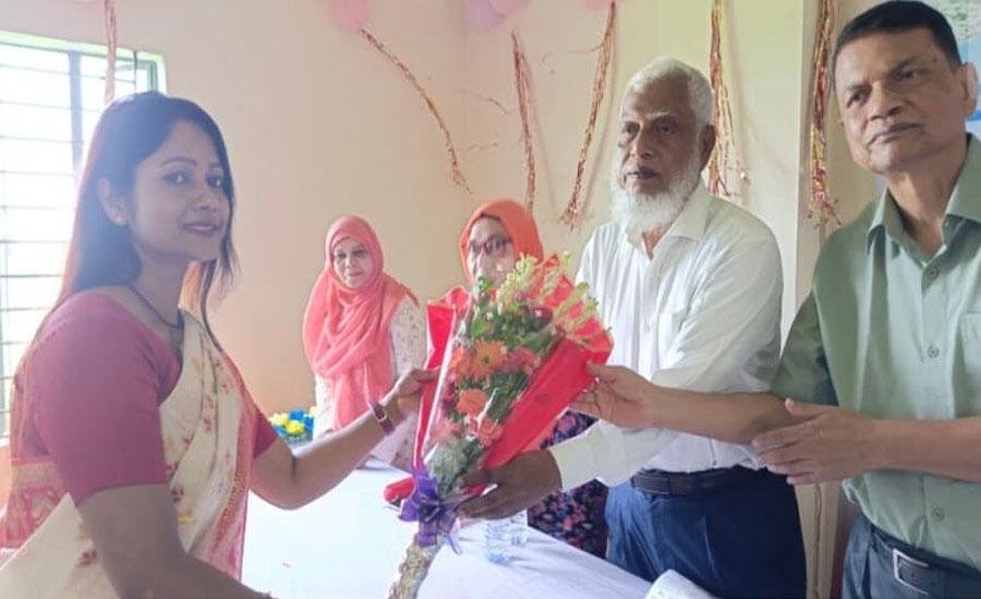 মধুখালী হাজী আব্দুর রহমান আব্দুল করমি ডগ্রিী কলজেরে নবীন বরণ অনুষ্ঠতি