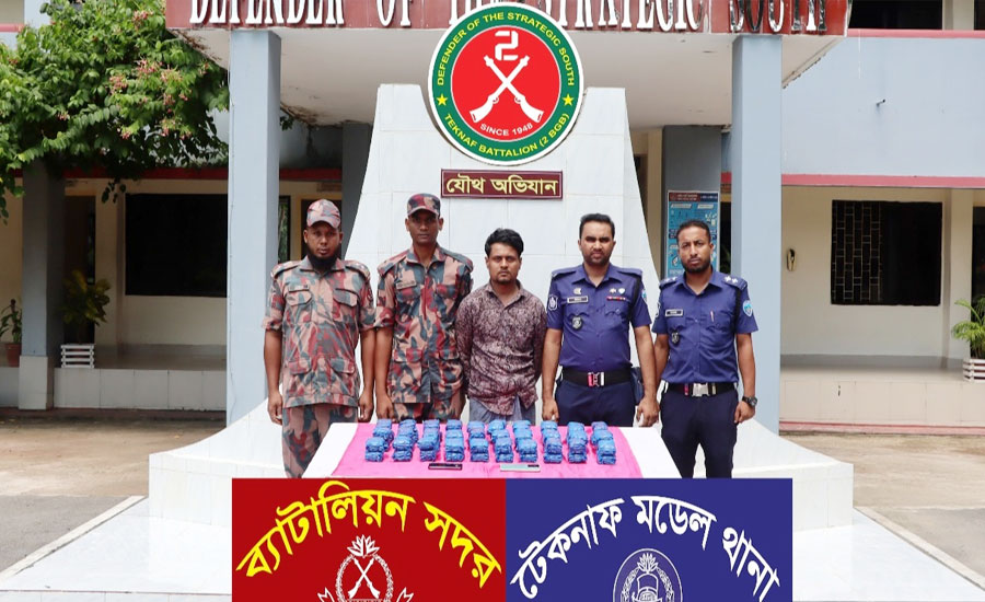 টেকনাফে যৌথ অভিযানে ১ লাখ ২০ হাজার ইয়াবা উদ্ধার, পাচারকারী আটক