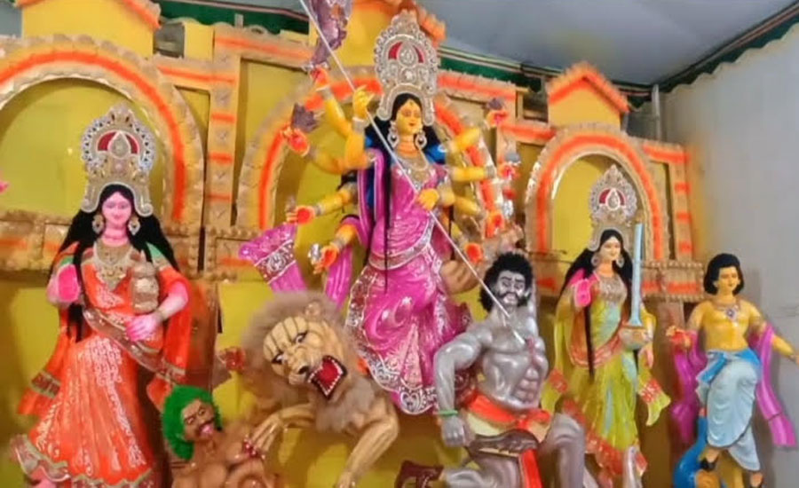 পটুয়াখালীতে মহাষষ্ঠীর মধ্য দিয়ে দূর্গা পূজার সূচনা