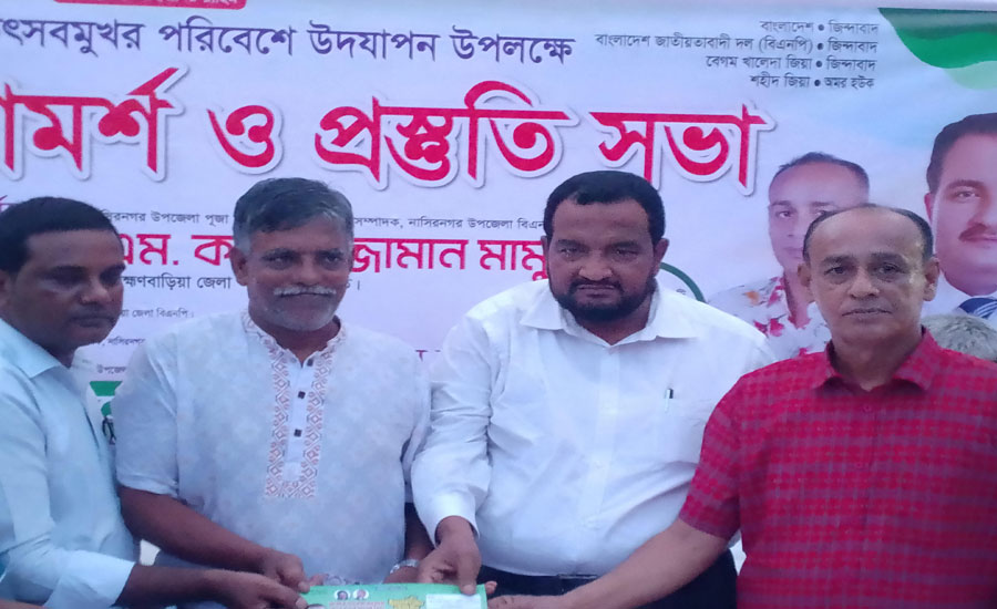 নাসিরনগরে বিএনপির উদ্যোগে দুর্গোৎসব উদযাপনের প্রস্তুতি সভা