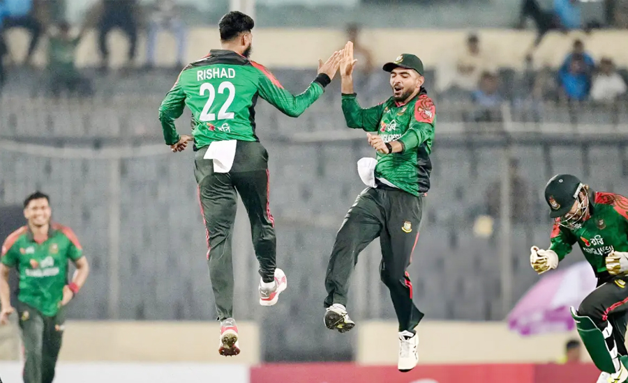 রিশাদের ঘূর্ণিঝড়ে উড়ে গেল ওয়েস্ট ইন্ডিজ