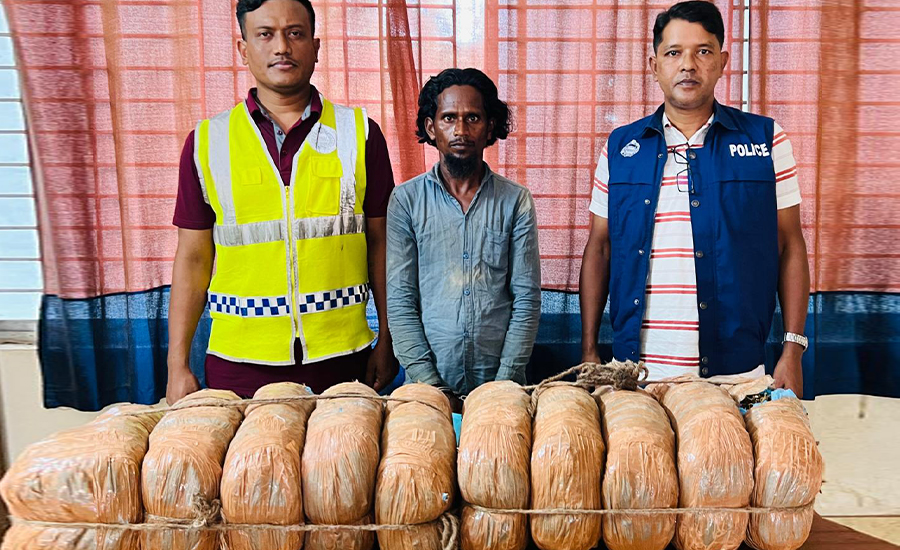 মাধবপুরে গাঁজাসহ মাদক কারবারি গ্রেফতার 