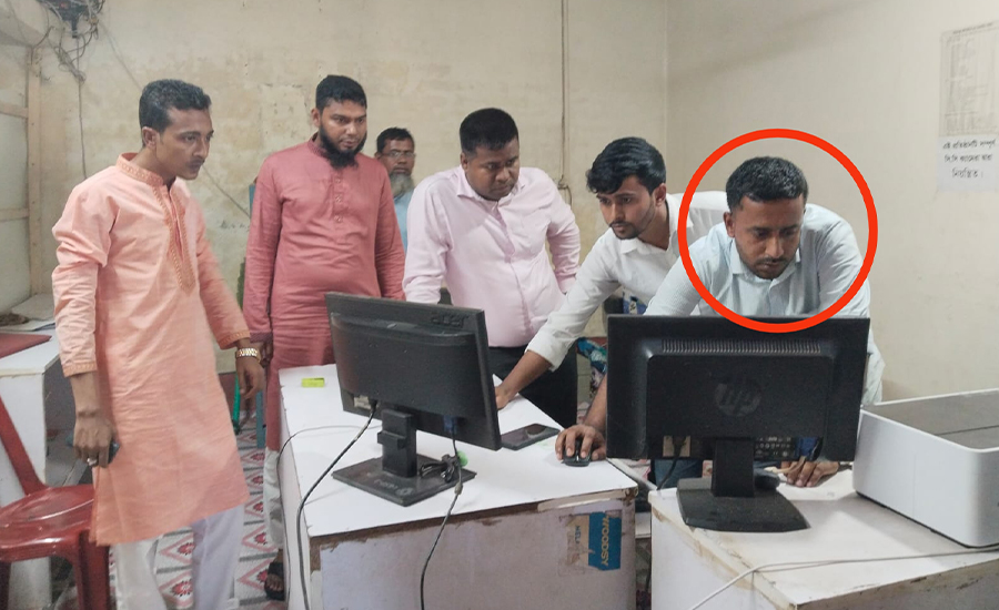ধর্মপাশায় আফজাল কম্পিউটারে ভূমি অফিসে সরকারি নথিপত্র, অতঃপর
