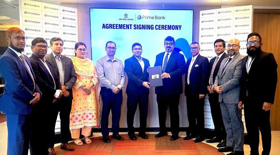 প্রাইম ব্যাংক ও এবিসি রিয়েল এস্টেট'র মধ্যে চুক্তি স্বাক্ষর