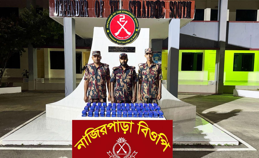 টেকনাফে বিজিবির অভিযানে ১ লাখ ৮০ হাজার ইয়াবা উদ্ধার