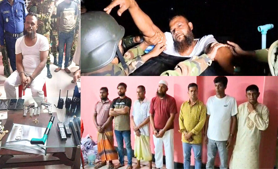 গাজীপুরের শ্রীপুরে মক্কা মেসফালাহ্ বিএনপি সভাপতি ও ৬ সহযোগী অস্ত্রসহ গ্রেফতার