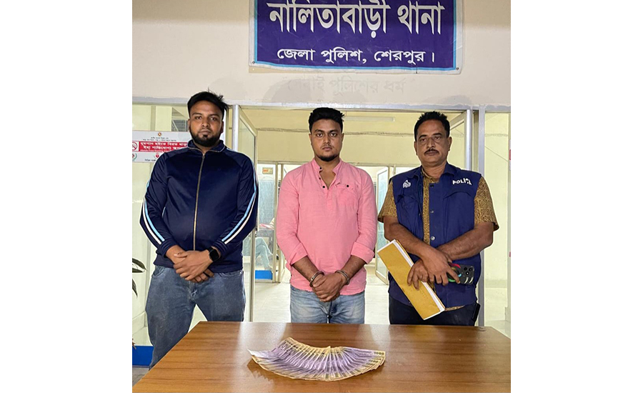 শেরপুরের নালিতাবাড়ীতে জাল টাকা উদ্ধার, যুবক আটক