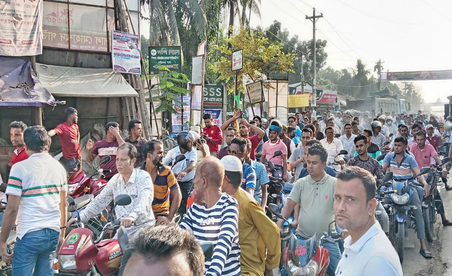 কিশোরগঞ্জে ডক্টর এম ওসমান ফারুকের পক্ষে সহ- সভাপতি গাউস এর নেতৃত্বে মোটর সাইকেল শোভাযাত্রা 