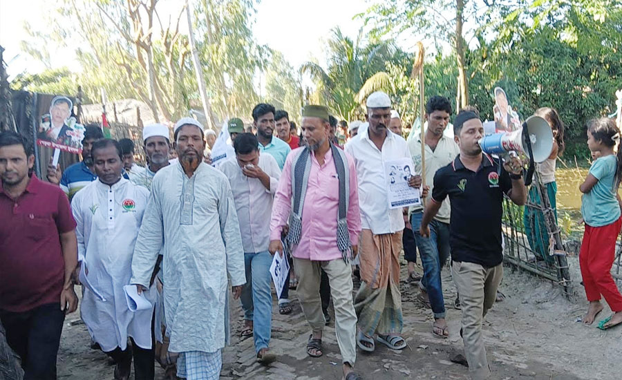নন্দী পাডা বড় কবর জিয়ারত শেষ ধানের শীর্ষের প্রচারণা শুরু করে