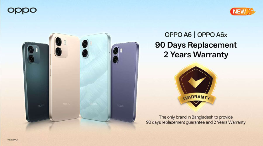 দেশে ৯০ দিনের রিপ্লেসমেন্ট গ্যারান্টি নিয়ে এলো অপো