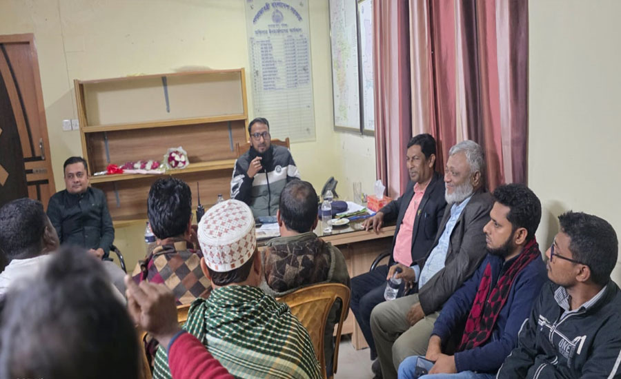 মাধবপুর থানায় নবাগত ওসির সঙ্গে সাংবাদিকদের মতবিনিময় সভা