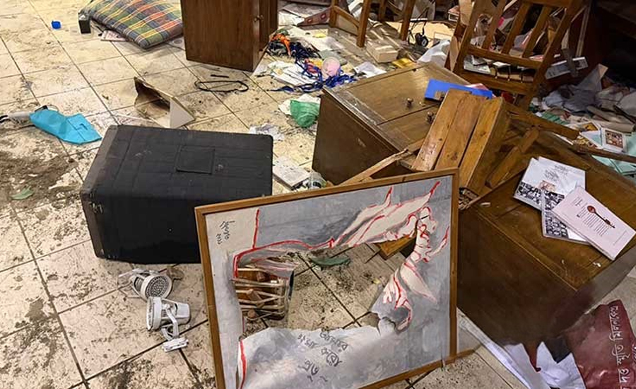 ছায়ানটে ভাঙচুর-আগুন: 'ওরা আমার সন্তানের স্কুল পুড়িয়েছে'