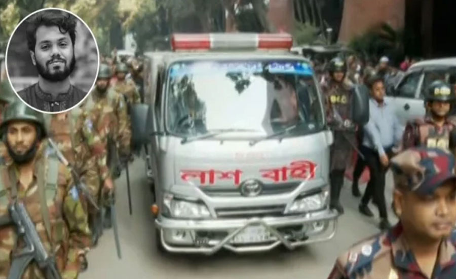 ময়নাতদন্তের জন্য হাদির মরদেহ সোহরাওয়ার্দী হাসপাতালের মর্গে